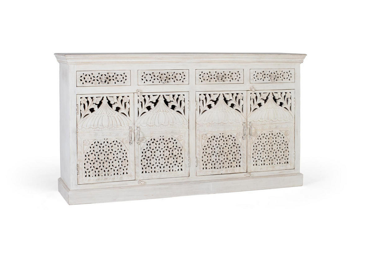 SIDEBOARD mit 4 Türen und 4 Schubladen aus Mangoholz - Perlmutt, Holz (40/99/180cm) - Giner y Colomer