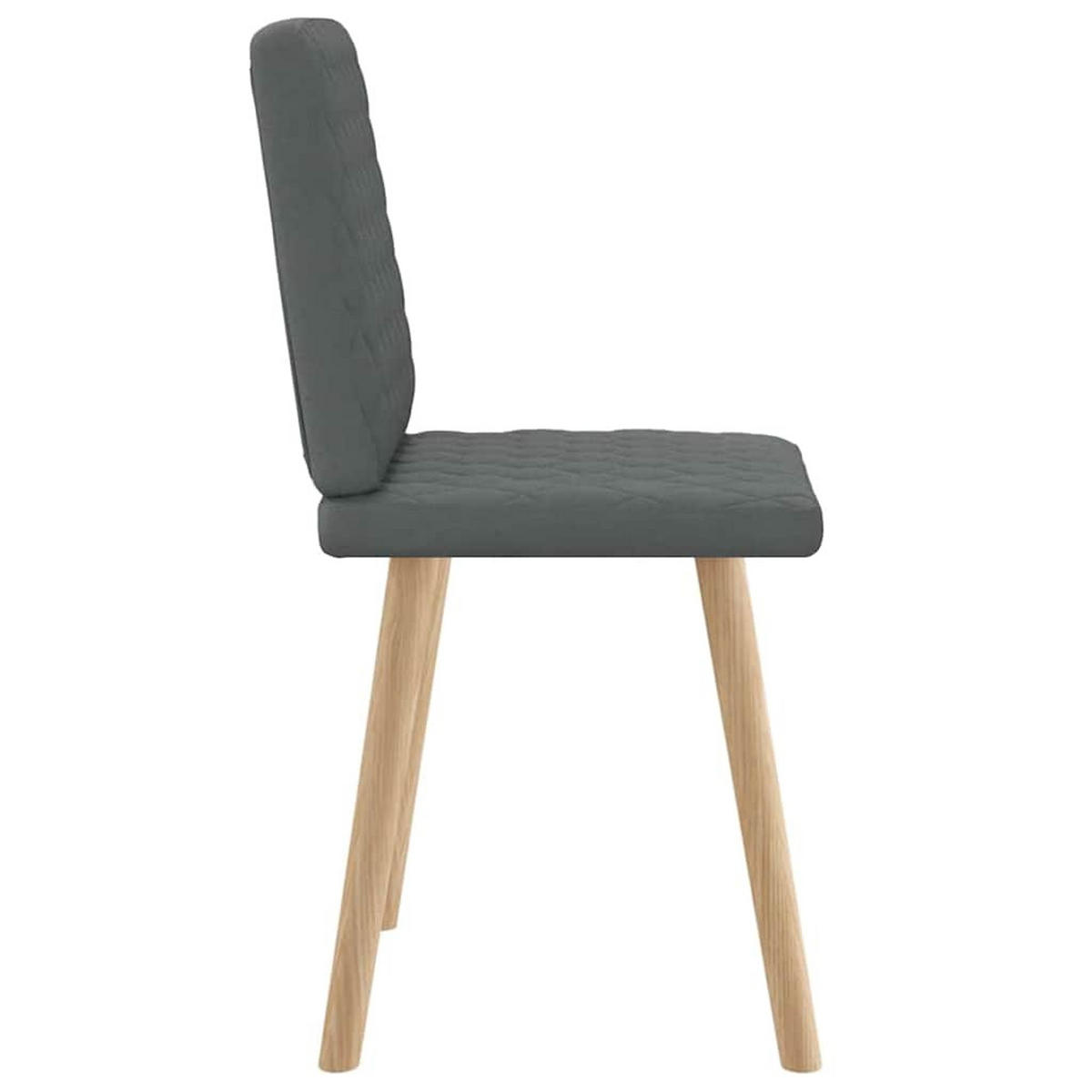 ESSZIMMERSTÜHLE 2 Stk. Dunkelgrau Stoff 45*54*86cm - Dunkelgrau, Metall (45/86/54cm) - ZMH