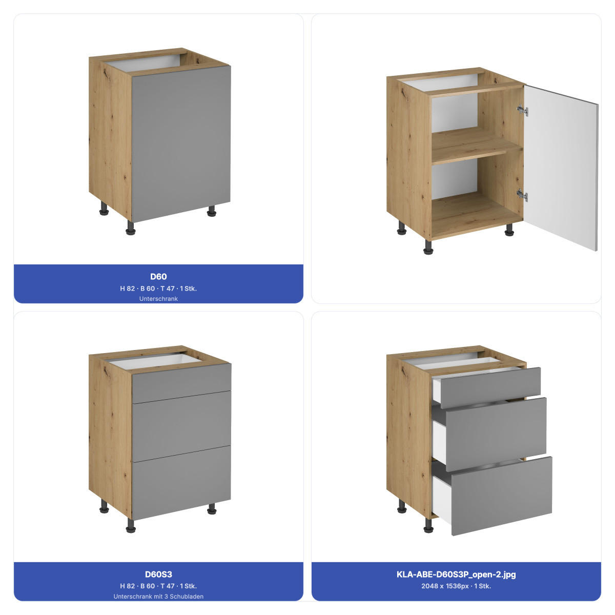 KÜCHENZEILE 240 cm - Langen KL18-M240 - in Beige / Matt - Beige, Holz (360/212/58cm)