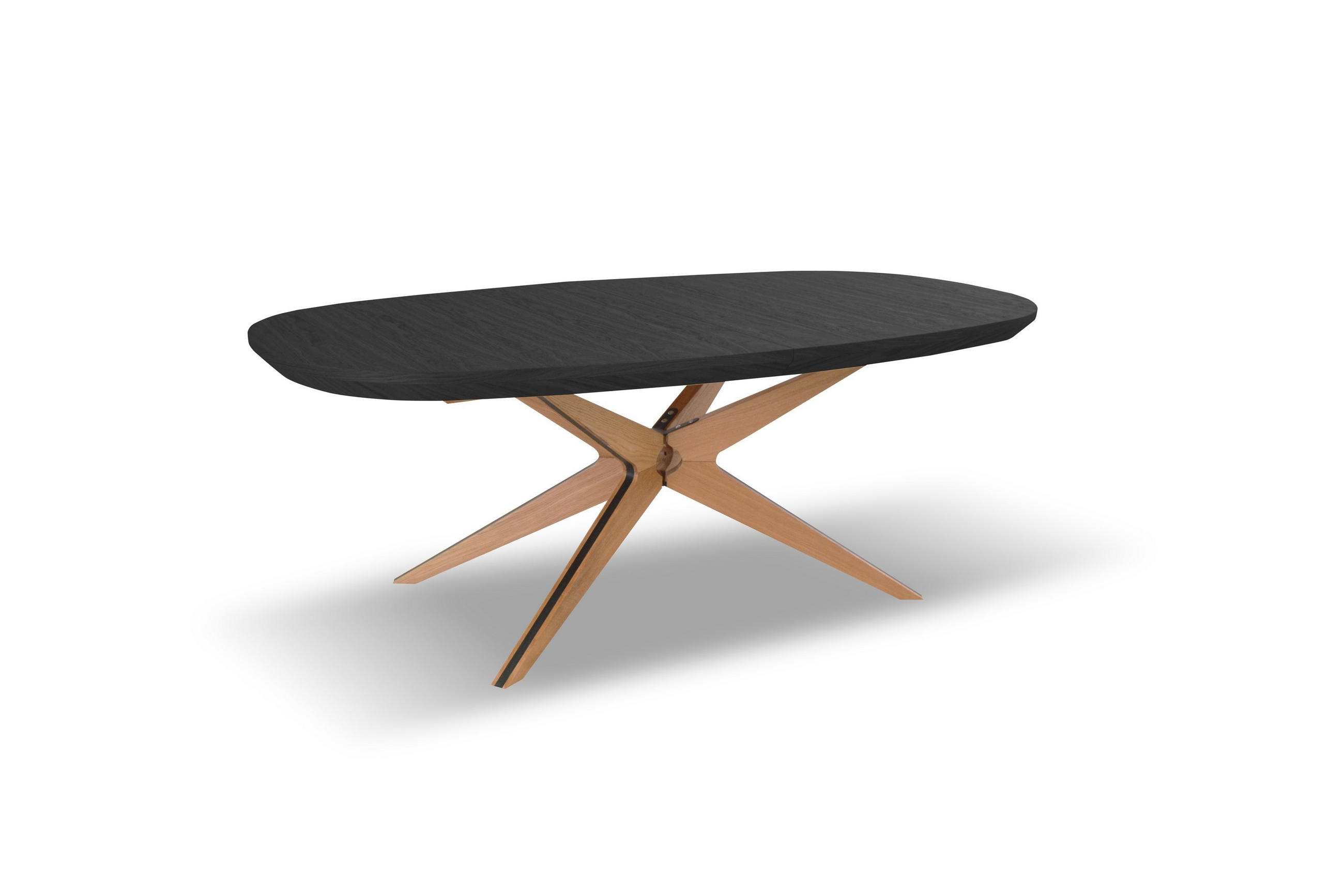 ESSTISCH BASTION Ausziehbar 200 - 300 / 110 x 76 cm - Eichefarben/Schwarz, Holz (200/110/76cm) - MASSENO