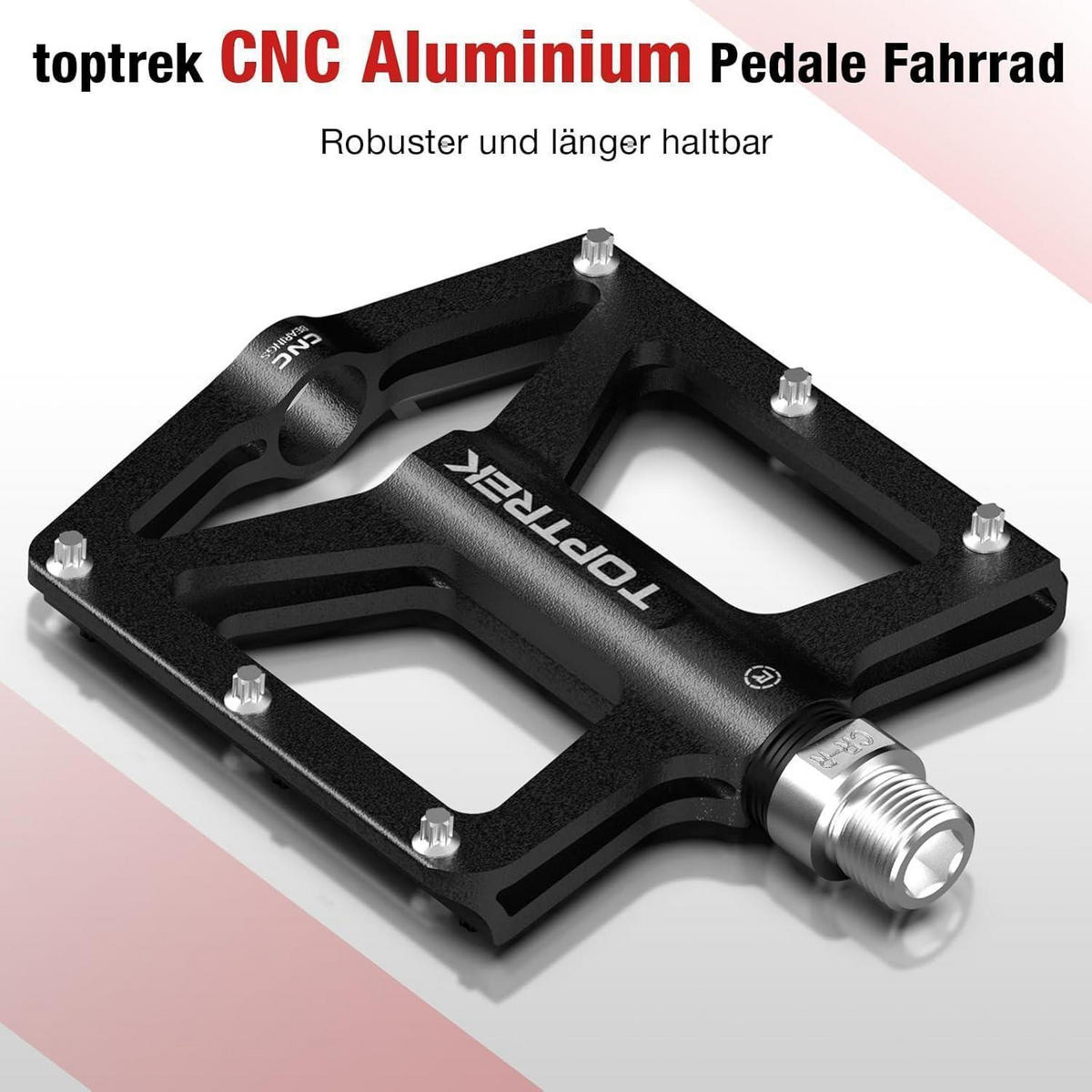 FAHRRADPEDALE CNC Aluminium mit 3 Lagern Schwarz - Schwarz, Metall (10.2/1.5/12.5cm)