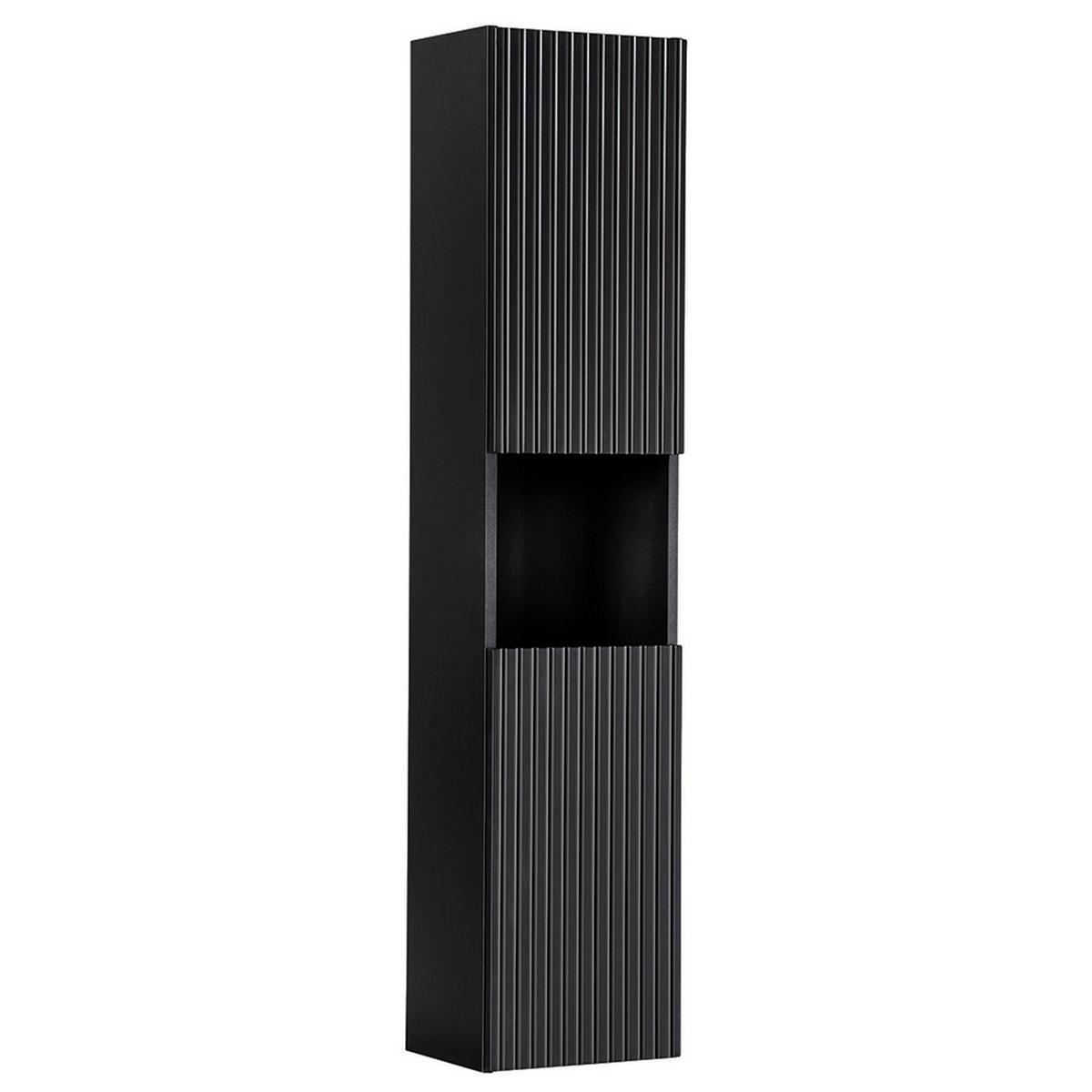 BADMÖBEL-SET 2-TLG. Newport-56 - Schwarz, Holzwerkstoff (200/190/40cm) - Lomado