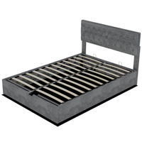 STAURAUMBETT 140/200 cm DE-35445 mit Gaslift-Staufach Grau - Grau, Metall (140/200cm) - ComfortXL