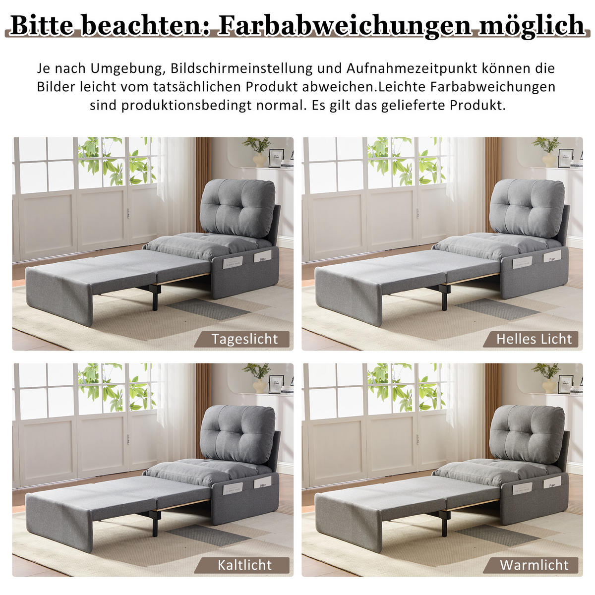 SCHLAFSOFA 92/81.5/90 cm Grau mit Aufbewahrungstasche - Grau, Textil (81.5/90/195cm) - Oxeza
