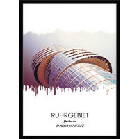 POSTER mit Rahmen 50x70 cm Ruhrgebiet Bochum - Anthrazit, Holz (51/71cm) - artissimo