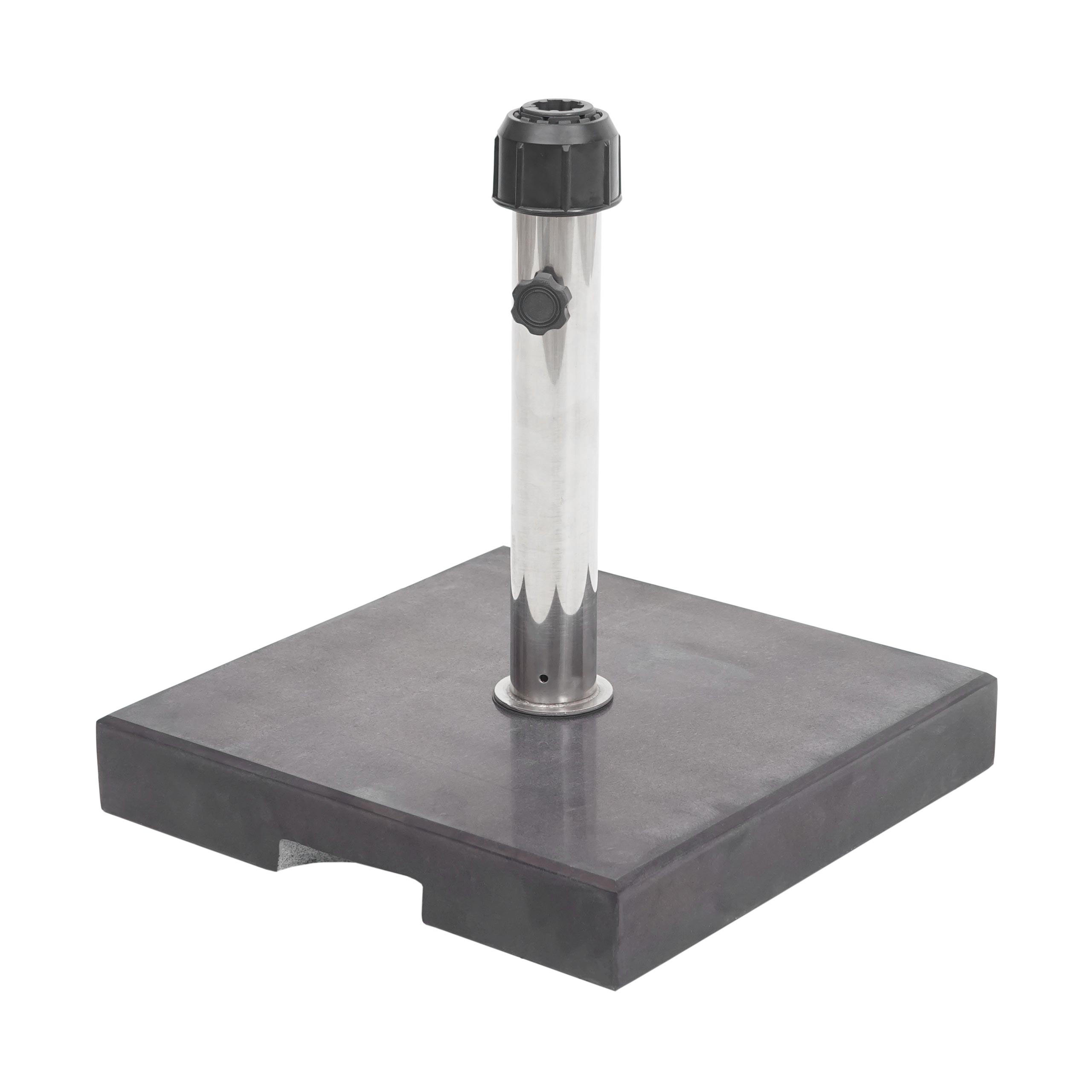 SONNENSCHIRMSTÄNDER Schwarz - Schwarz, Stein (38/38cm) - MCW