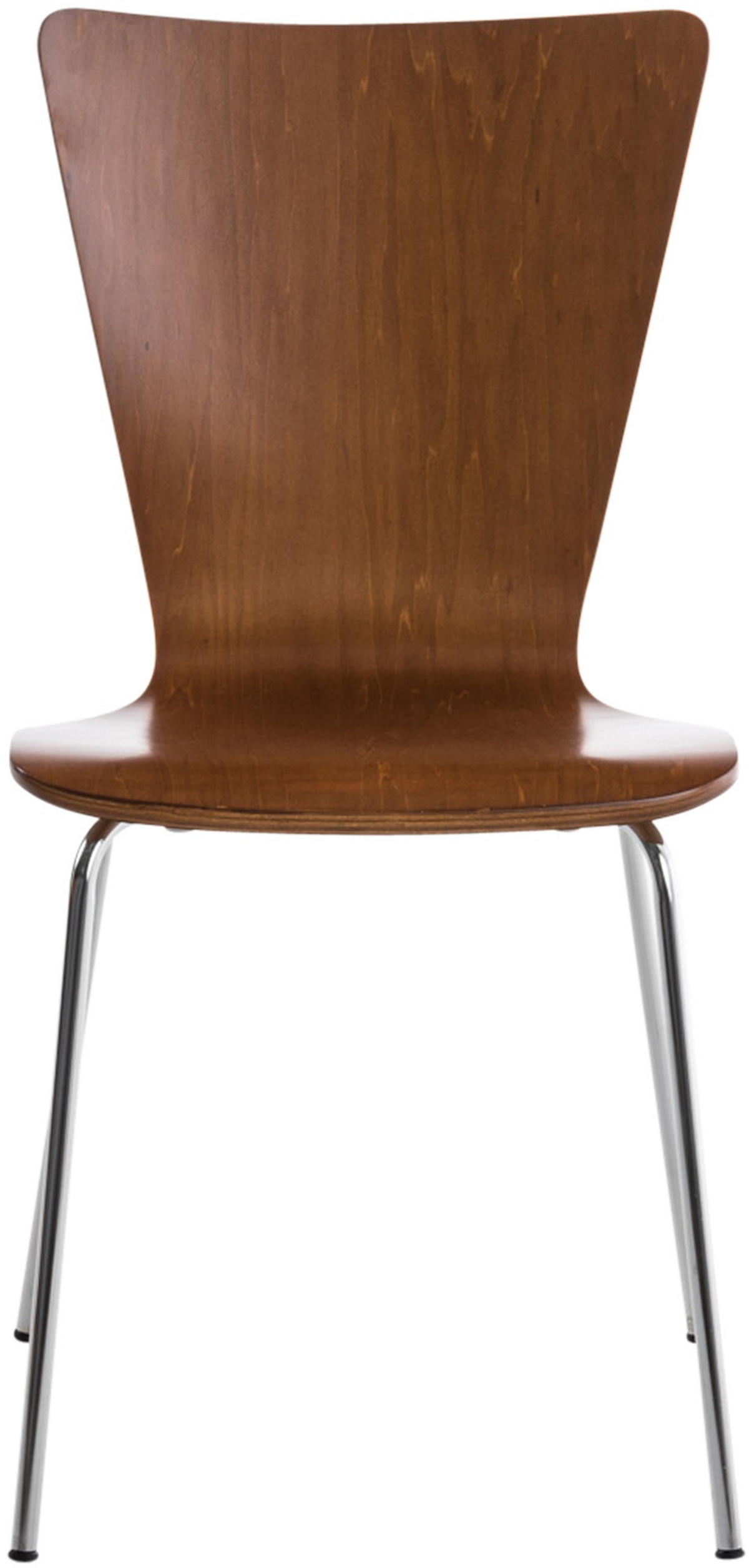 BESUCHERSTUHL Holz Braun - Braun, Holz/Metall (43/84/50cm) - CLP