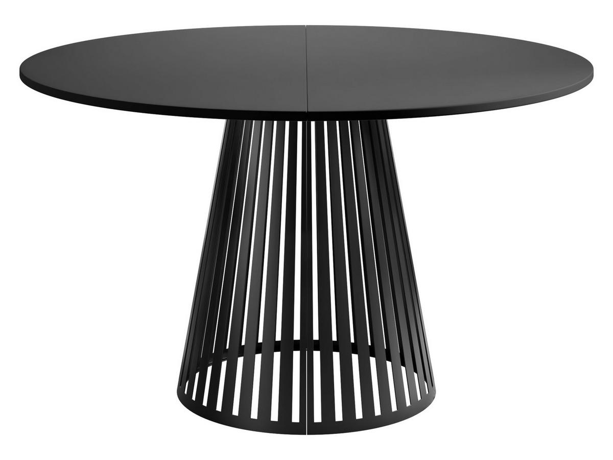 ESSTISCH ausziehbar Cone 100 - Schwarz, Holzwerkstoff/Metall (100/100/76cm) - MIRJAN24