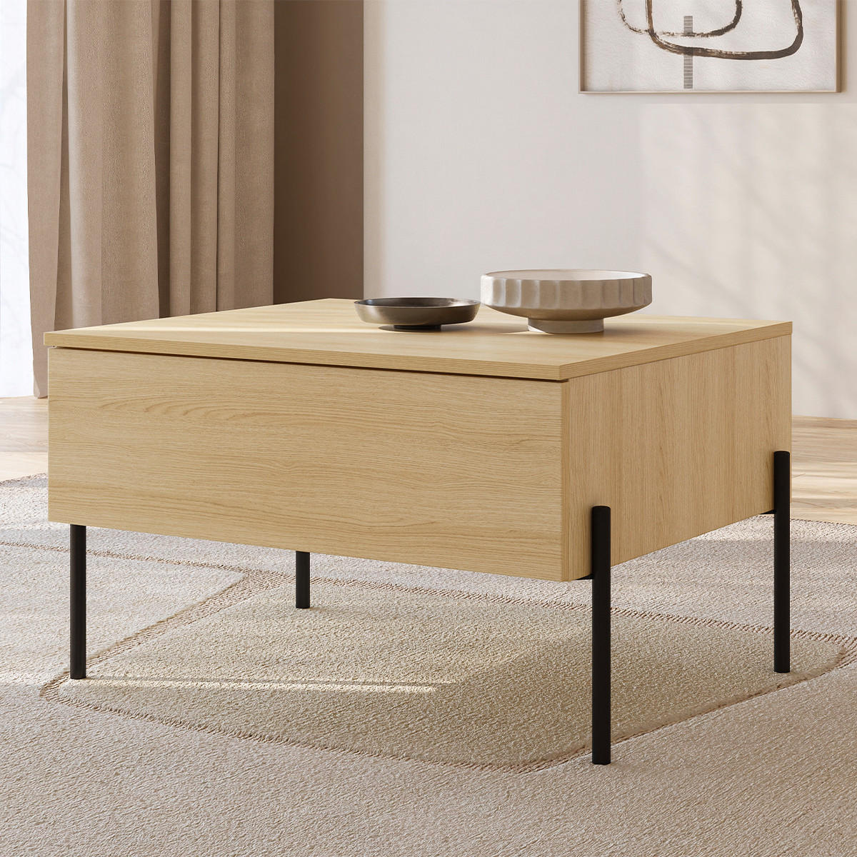 COUCHTISCH Lucilla Holz - Braun, Holzwerkstoff (60/70/42.7cm) - Petits-meubles