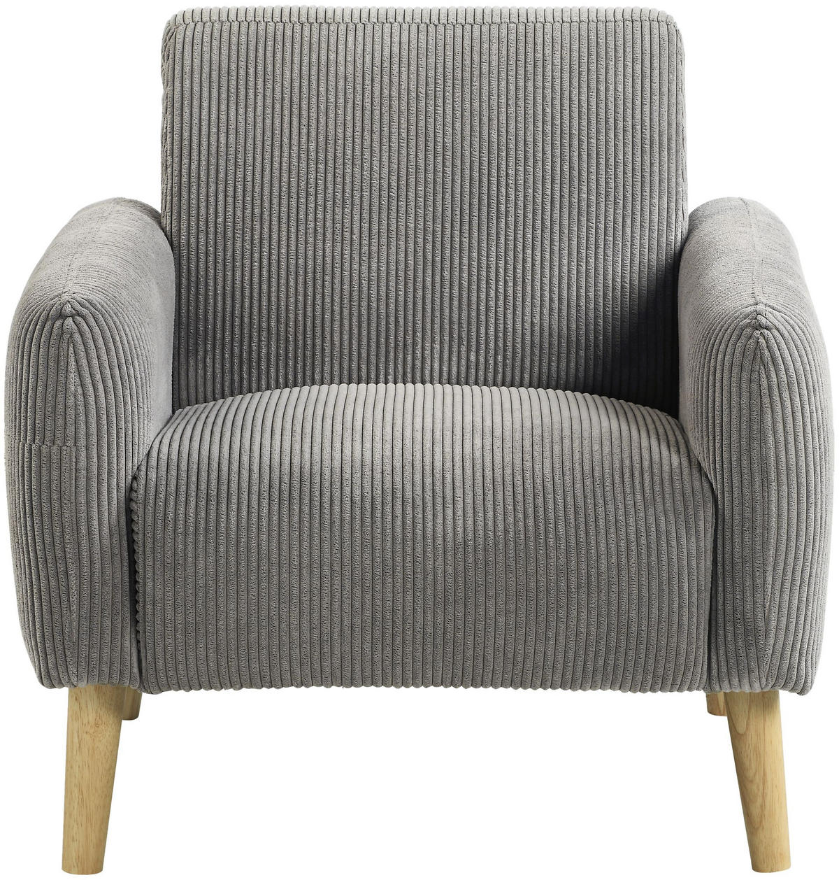 SESSEL Moby Cord Grau - Grau, Textil (83/83/75cm) - ATLANTIC home collection