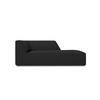 CHAISELONGUE rechts Ruby aus strukturiertem Stoff schwarz - Schwarz, Textil (93/69/180cm) - Micadoni