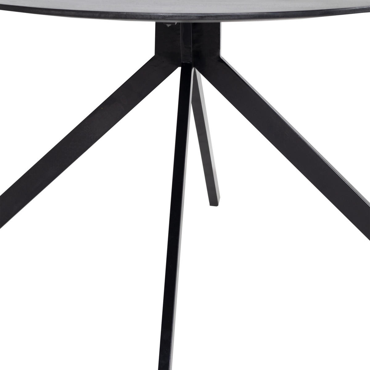 ESSTISCH rund aus Mangoholz 130cm, schwarz - Schwarz, Holz (130/130/76cm) - Giga Meubel