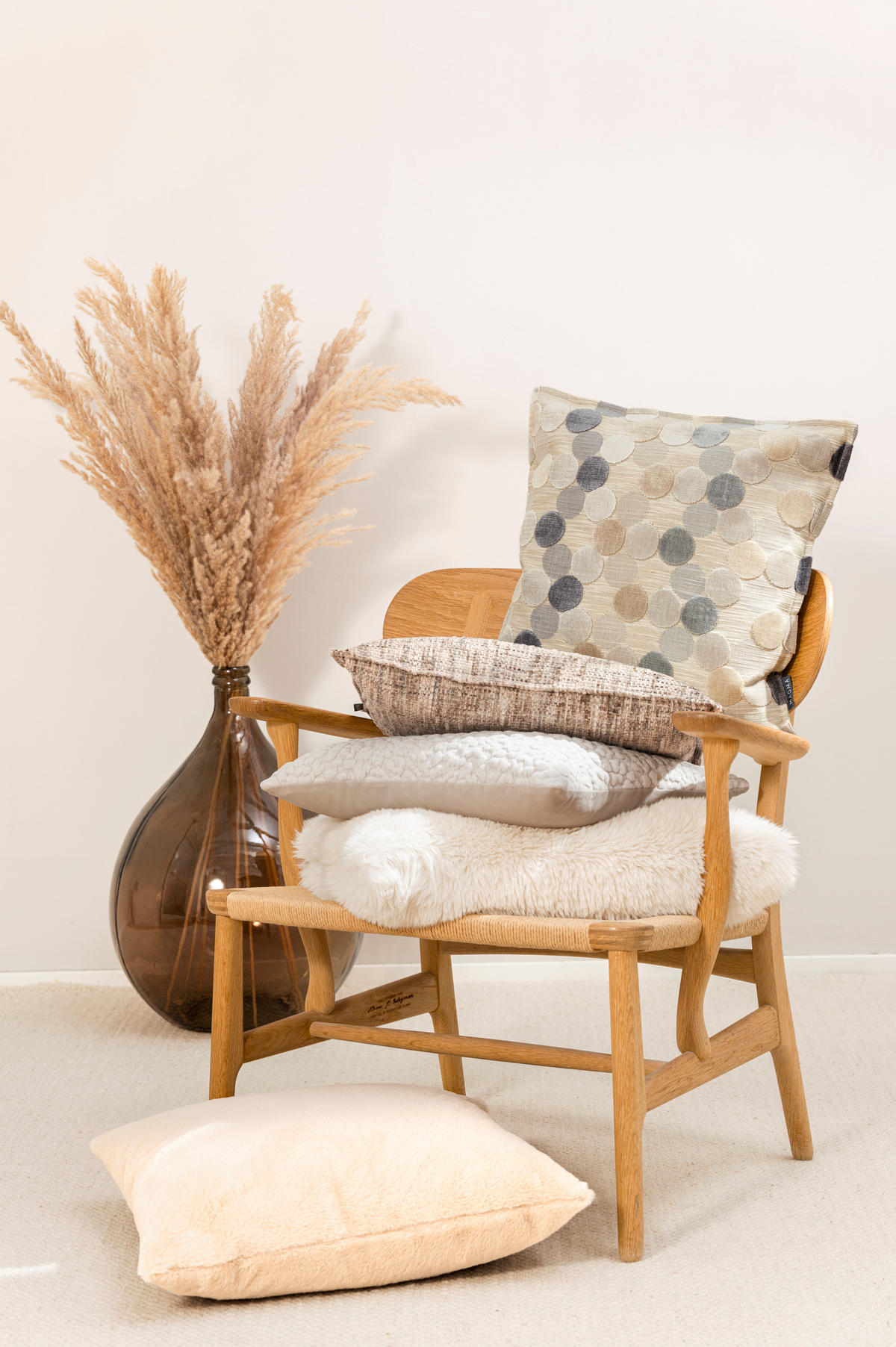 ZIERKISSENHÜLLE MIKA - Taupe, Textil (50/50cm) - Magma Heimtexx