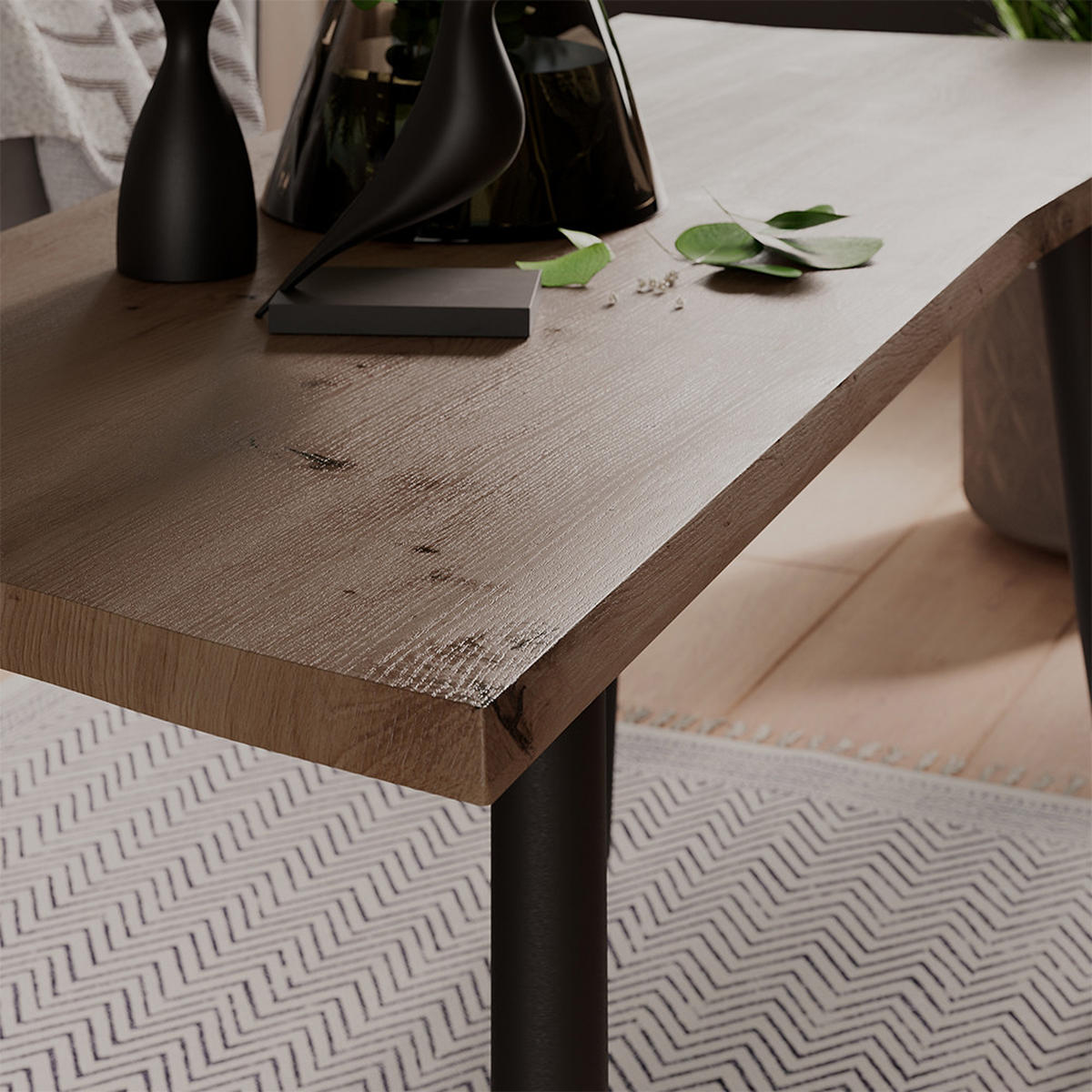 COUCHTISCH Yan Artisan 100 x 35.5 cm - Hellgrau, Holzwerkstoff (35.5/100/40cm) - Vicco