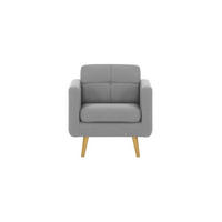 SESSEL Brest-Malmo 90 - Grau, Holz/Textil (80/84/81cm)