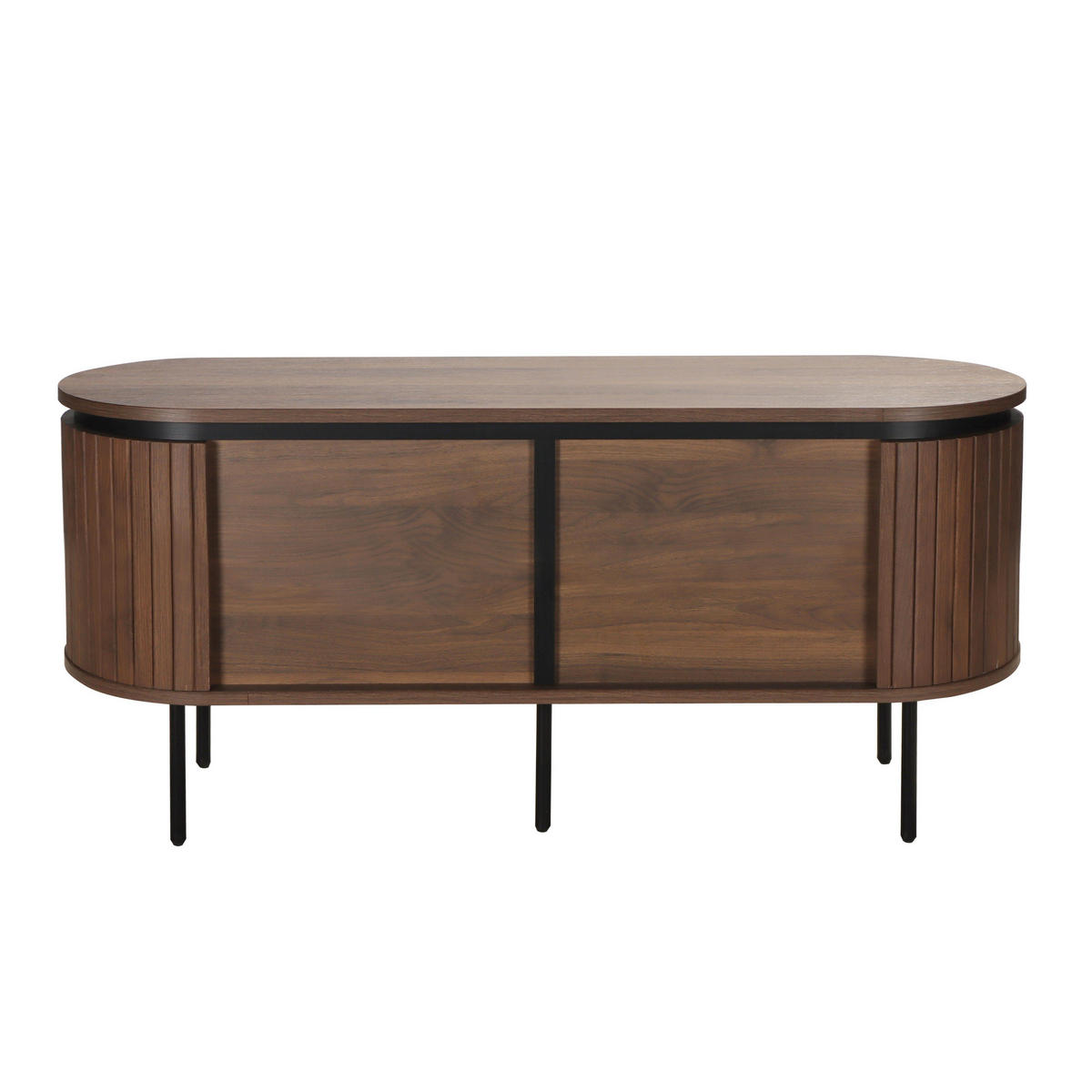 TV-SCHRANK, dunkles Holzeffekt - Braun, Holz (40/55/120cm) - Oviala