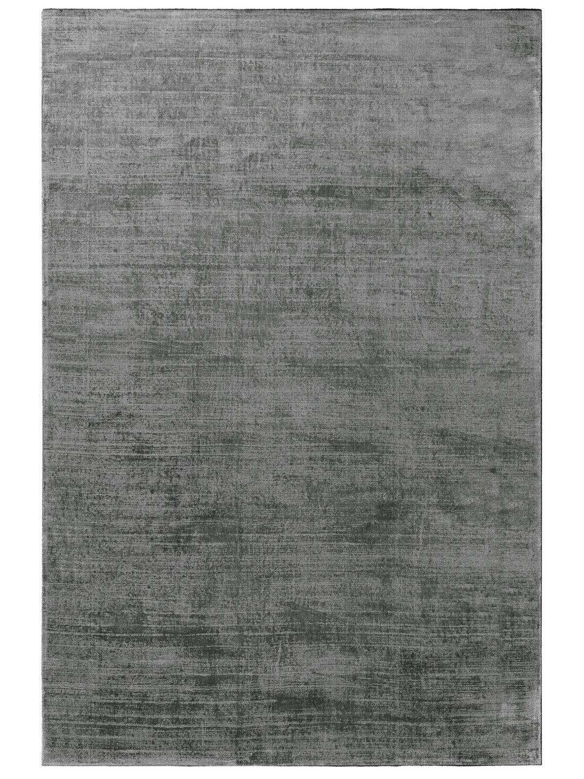 VISKOSETEPPICH Nova Dunkelgrau 120x170 cm - Dunkelgrau, Textil (120/170cm) - benuta Pure