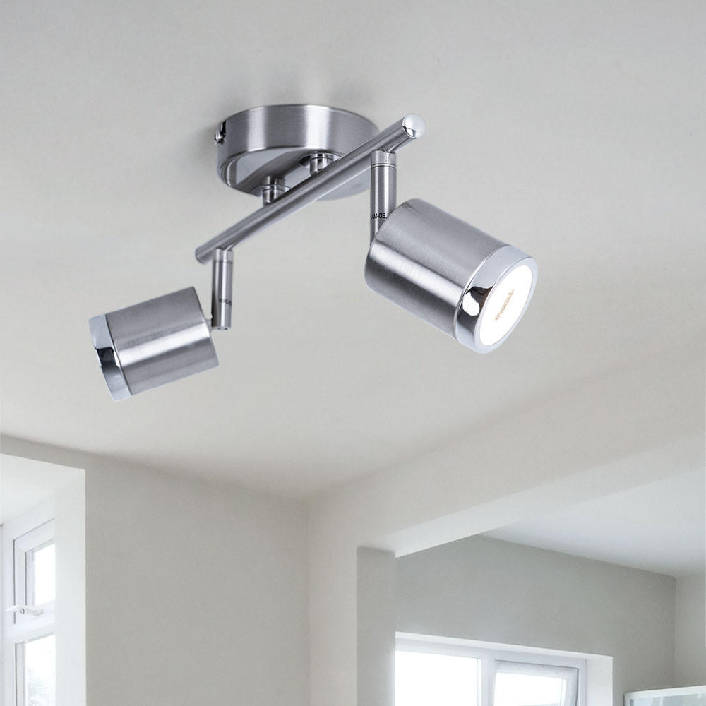 LED DECKENLEUCHTE Port Alu Silber - Silberfarben, Metall (43.5/8/14cm) - Wofi