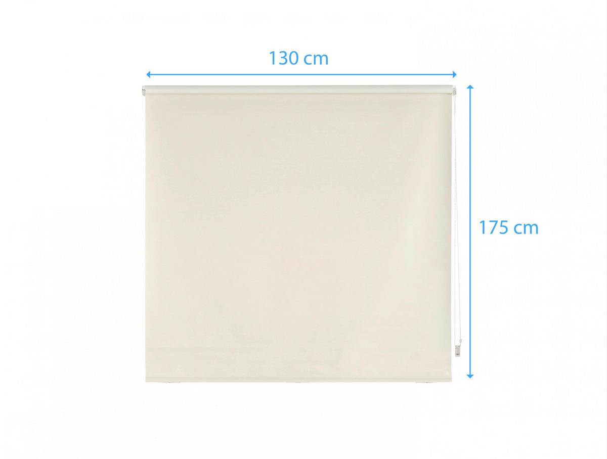 ROLLO Polyester Transluzent Beige 130x175 - Beige, Textil (130/175/1cm) - Purline