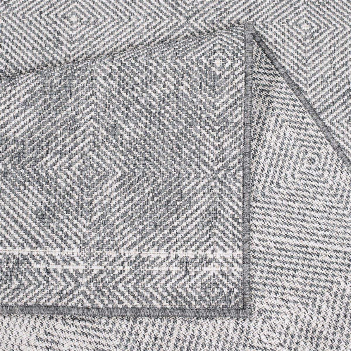 OUTDOOR-TEPPICH DuoRug 5845 Grau 80x150 cm - Grau, Textil (80/150cm) - carpet city