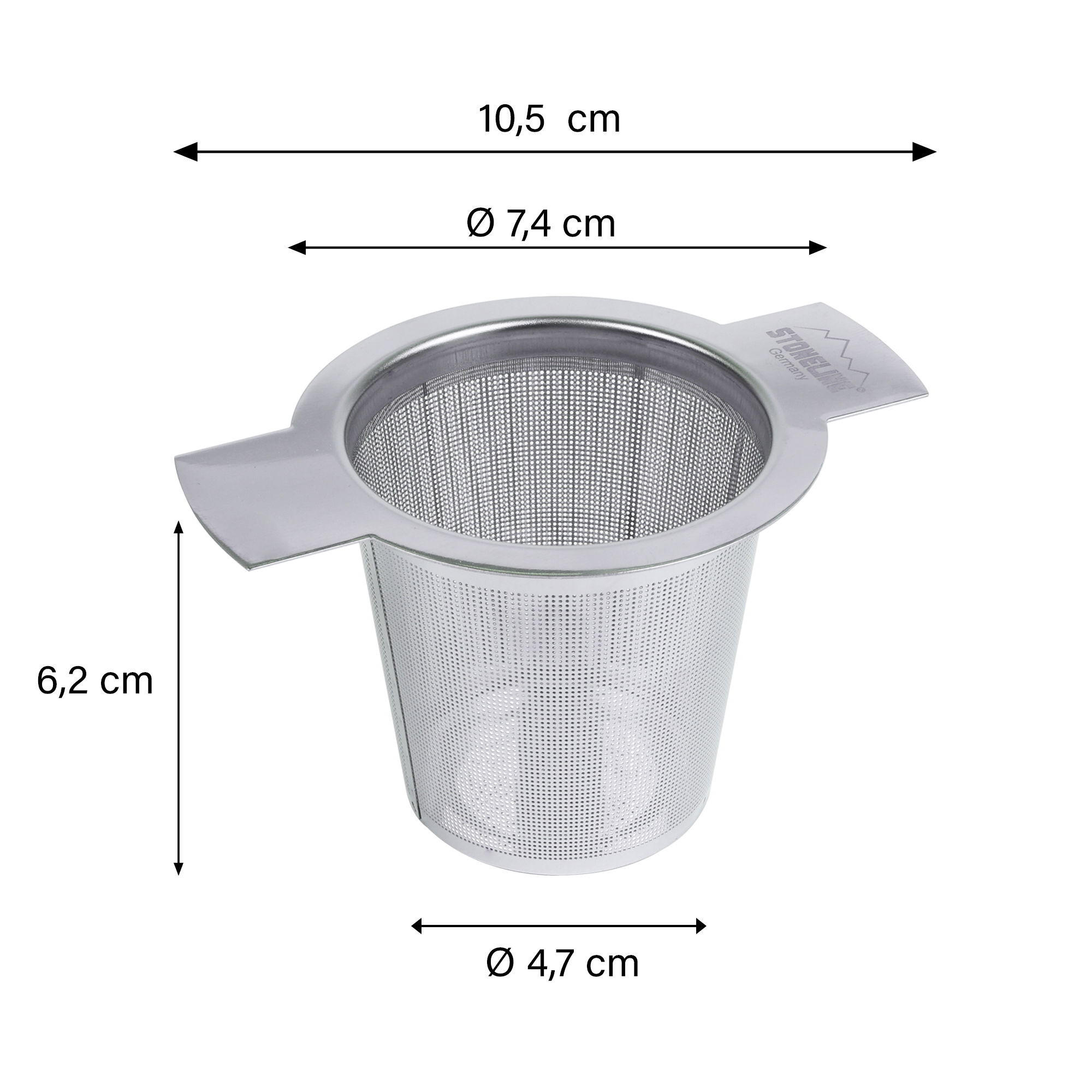 TEESIEB - Edelstahlfarben, Metall (7.4/6.3/10.7cm) - Stoneline