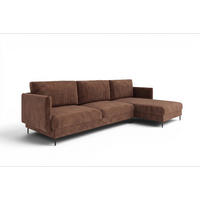 ECKSOFA Helmer In Stoff Vibe - Braun, Holzwerkstoff/Textil (293/164cm) - Fun Möbel