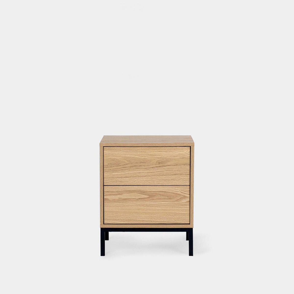 NACHTTISCH 2 SCHUBLADEN Remi Natürlich 45 cm x 55 cm - Naturfarben, Holzwerkstoff (45/55/40cm) - Klast Home