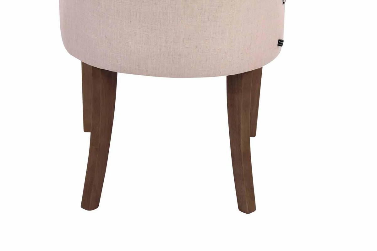 WOHNZIMMERSTUHL 2er Set Stoff creme - Creme/Naturfarben, Holz/Textil (55/92/58cm) - CLP