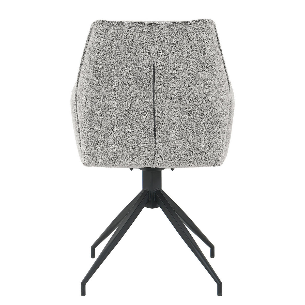 DREHBARER ARMLEHNENSTUHL - Schwarz/Grau, Kunststoff/Textil (58/90/60cm) - home24