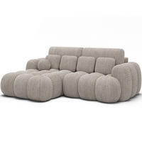 ECKSOFA COVELION L-Form – Schlaffunktion, Bettkasten, Wellenfederung, HR-Kaltschaum, inkl. Kissen, moderner Wohnkomfort - Champagner, Kunststoff (260/167cm) - Wohnideebilder