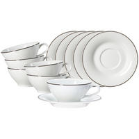 TEETASSEN MIT UNTERTASSEN Ostfriese Grau 100 ml 6er Set - Grau, Keramik (100L) - Ritzenhoff Breker