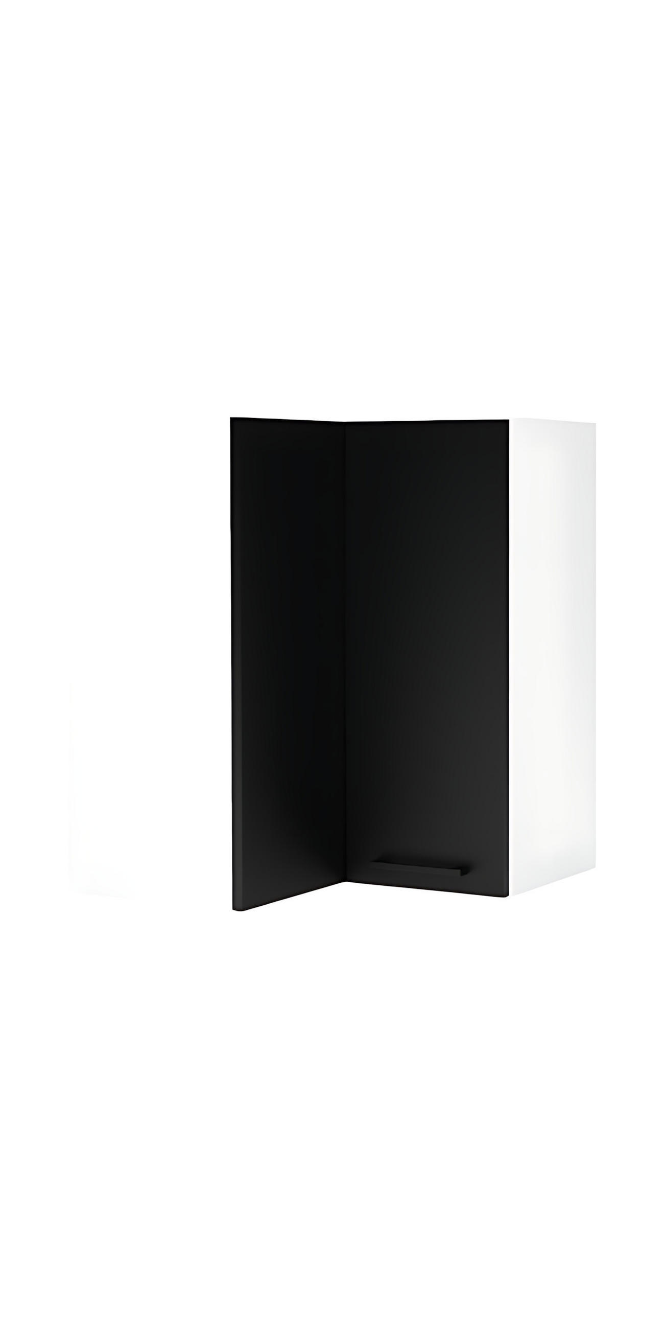 ECKHÄNGESCHRANK WRN P/L - Dnoria - Platzsparende Lösung mit Stil - Schwarz, Holz/Metall (60/72/60cm) - ROYAL24_MARKT