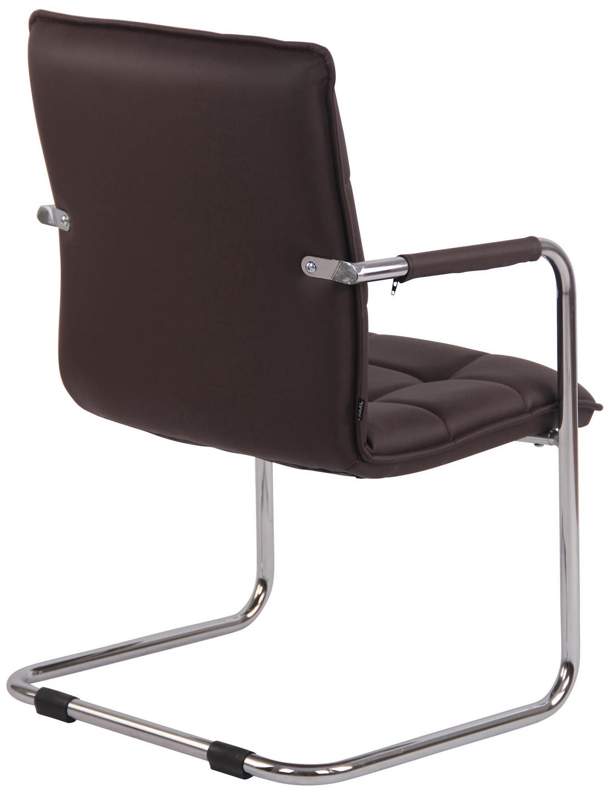 SCHWINGSTUHL 2er Set Lederlook braun - Chromfarben/Braun, Textil/Metall (57/89/64cm) - CLP