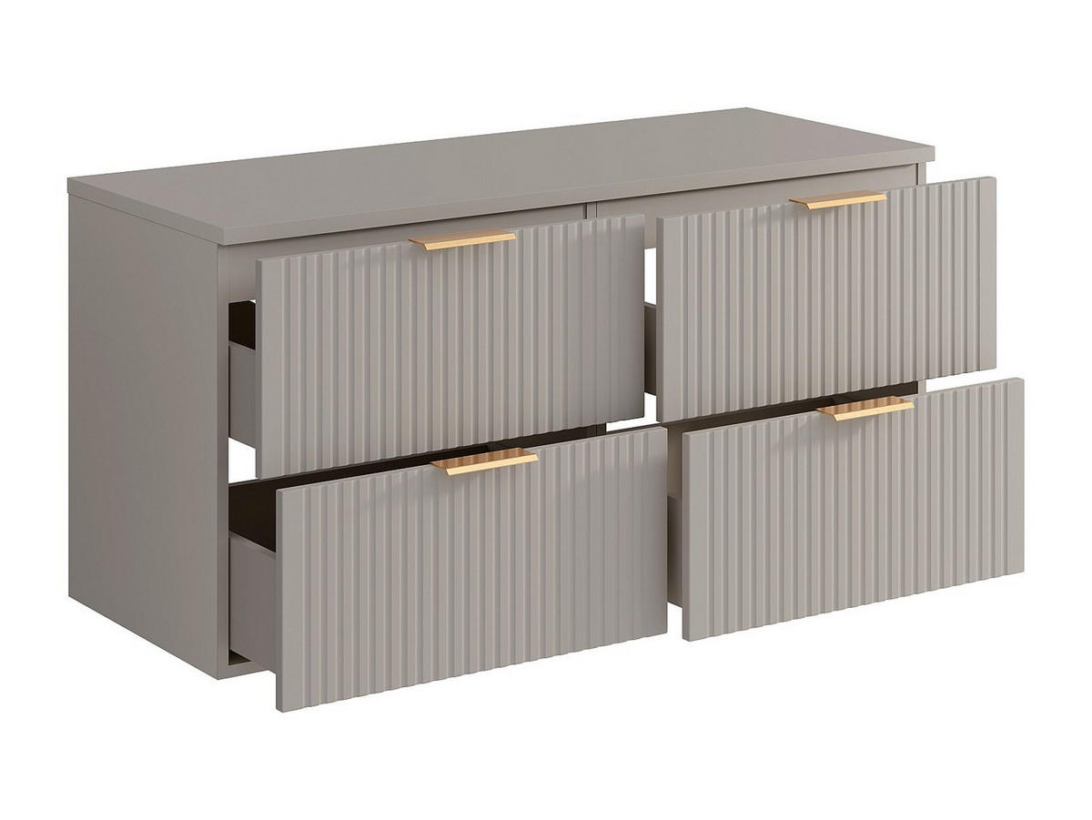 WASCHBECKENUNTERSCHRANK - 120cm x 46cm - MDF - beige - ZEVARA - Beige, Holz (120/57/46cm) - Vente-Unique