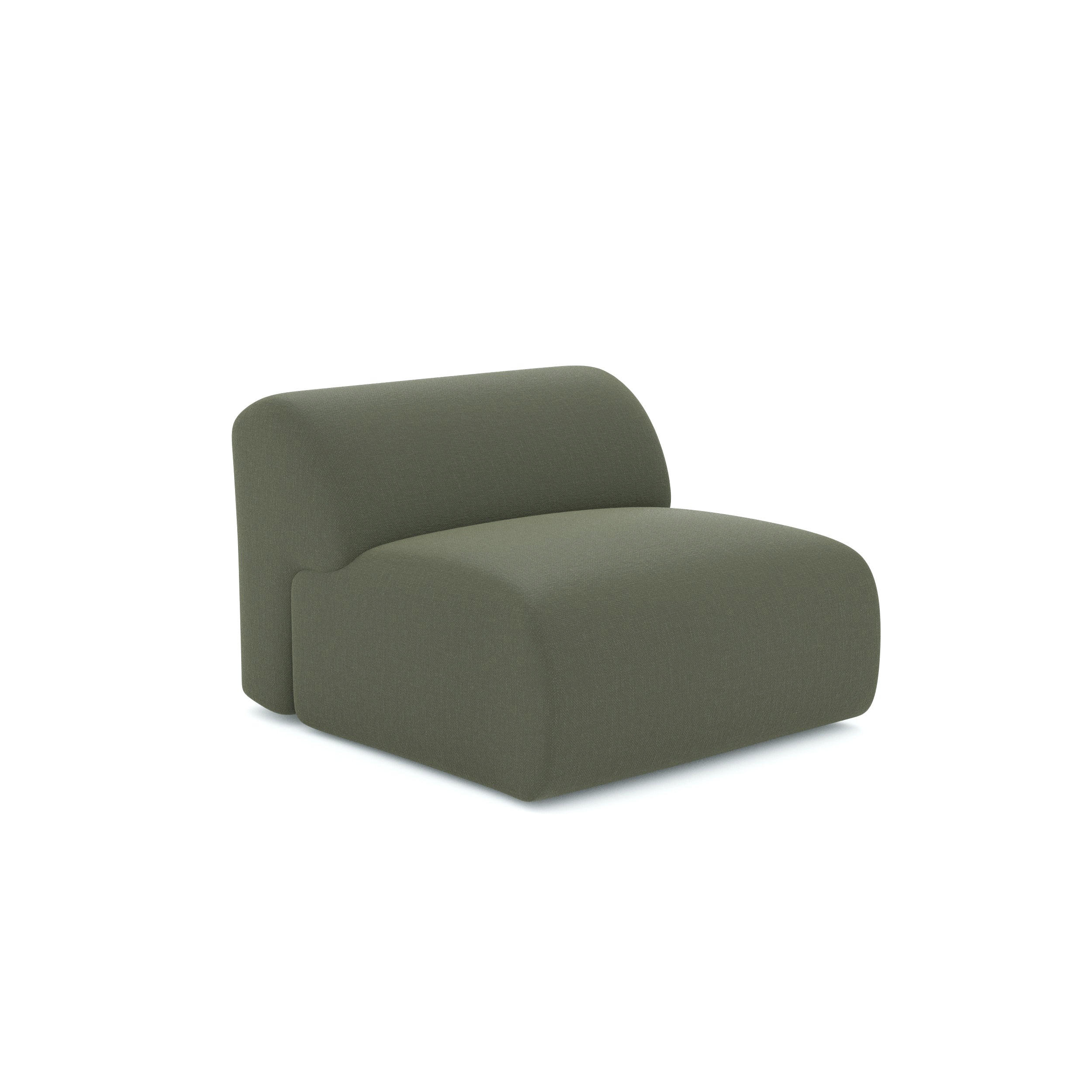 SESSEL ohne Armlehnen Tissu tramé Olivgrün 75cm - Olivgrün/Grün, Textil (75/67/97cm) - Sia Home