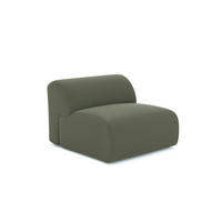 SESSEL ohne Armlehnen Tissu tramé Olivgrün 75cm - Olivgrün/Grün, Textil (75/67/97cm) - Sia Home