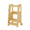 LERNTURM Steppy Höhenverstellbar Montessori Kippschutz natur - Naturfarben, Holzwerkstoff (44/90/44cm) - Sämann – make a difference.