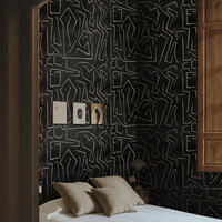 TAPETE Graffiti aus echtem Papier, 200x280cm, 8 Bögen - Schwarz, Papier (200/280cm) - WALLPAPERS4BEGINNERS