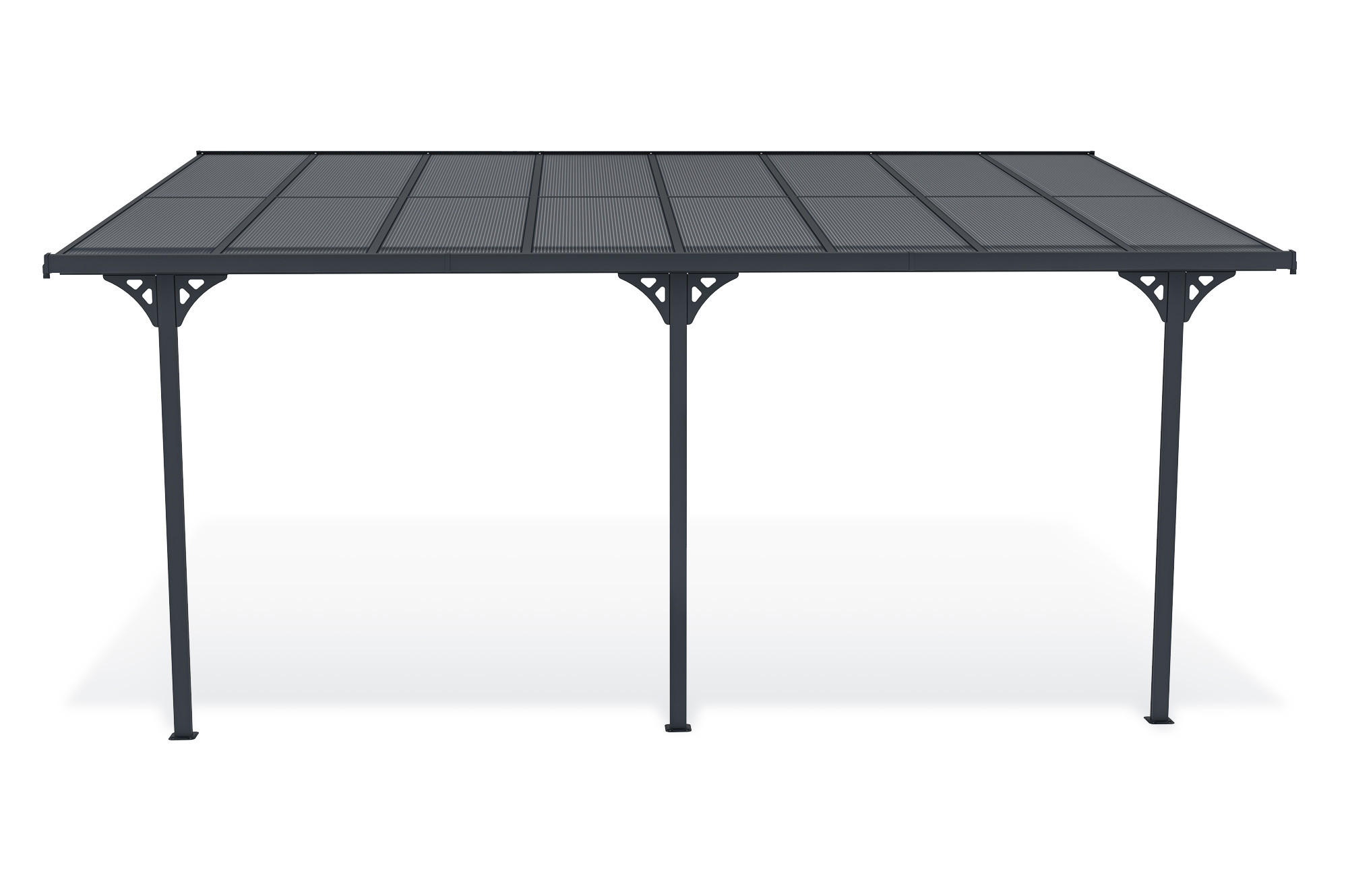 PERGOLA / CARPORT Kleo Grau 5m x 3m - Grau, Metall (495/270/300cm) - Cazeboo
