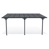 PERGOLA / CARPORT Kleo Grau 5m x 3m - Grau, Metall (495/270/300cm) - Cazeboo
