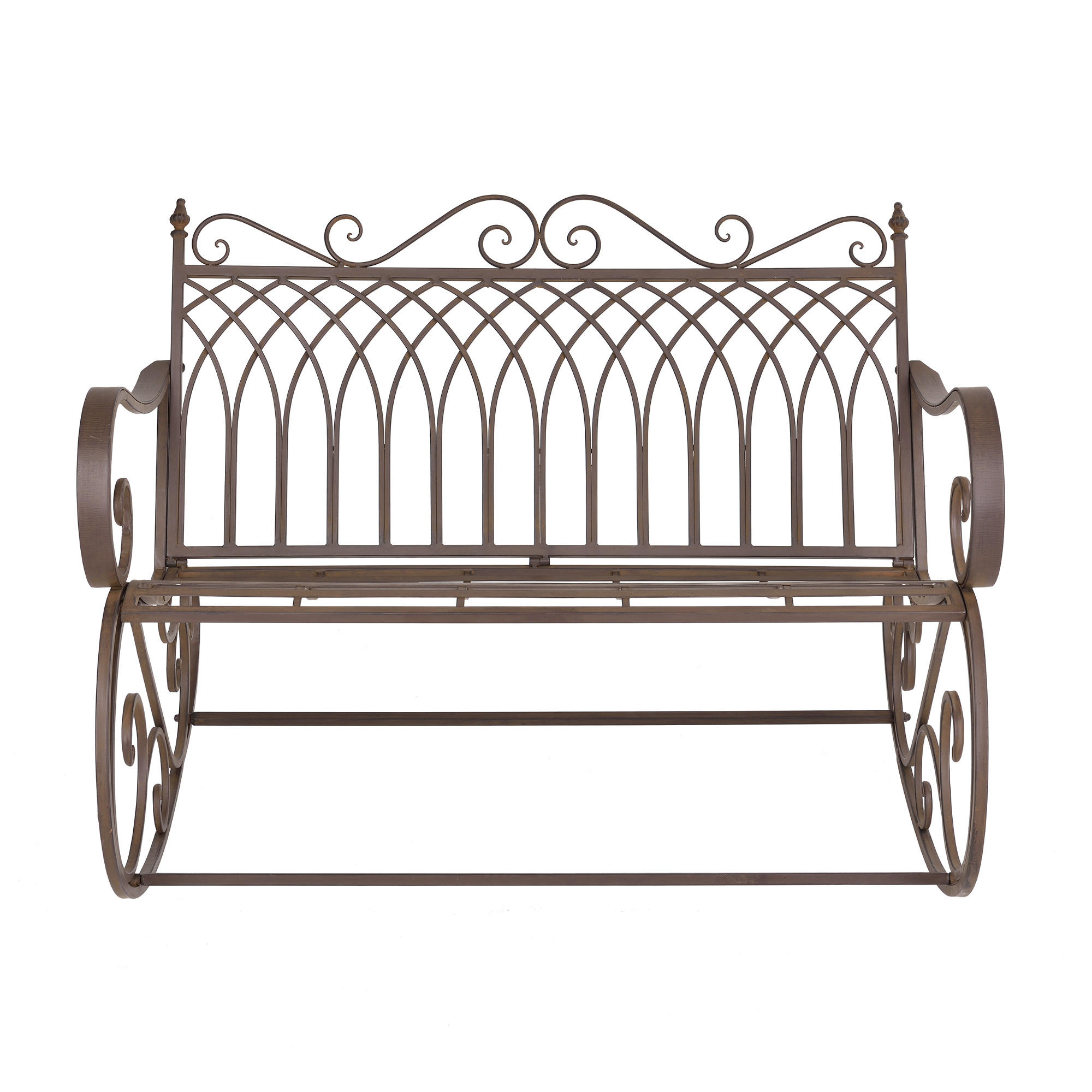 SCHAUKELBANK Greenough - Braun, Metall (113/85/95cm) - [en.casa]