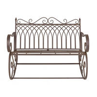 SCHAUKELBANK Greenough - Braun, Metall (113/85/95cm) - [en.casa]
