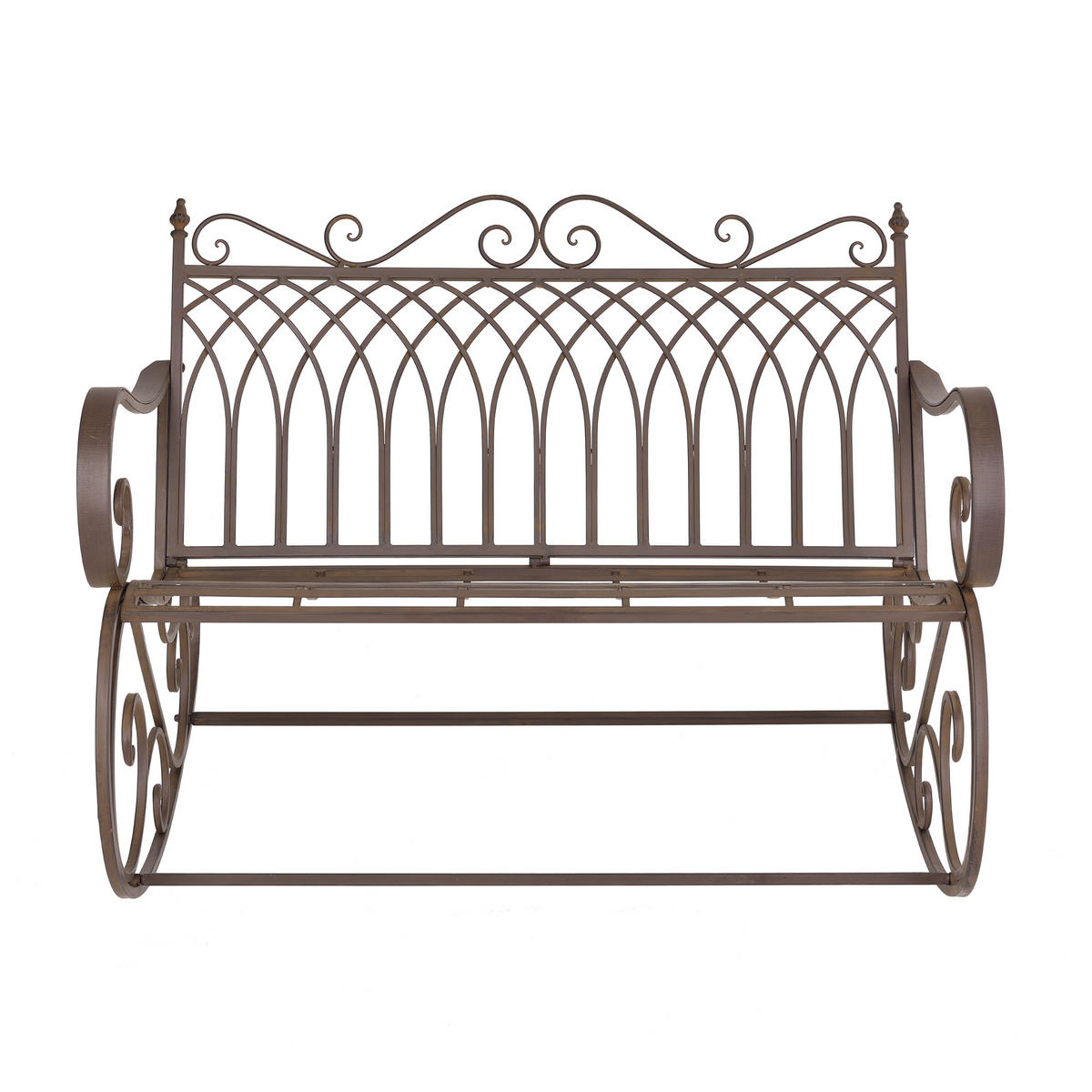 SCHAUKELBANK Greenough - Braun, Metall (113/85/95cm) - [en.casa]