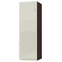 HÄNGESCHRANK Florence W4/30 Lava / RAL 1013 perlweiß HG 30 / 32,5 / 96cm - Türanschlag links - Dunkelgrau/Weiß Hochglanz, Holz/Holzwerkstoff (30/96/32.5cm) - Feldmann-Wohnen