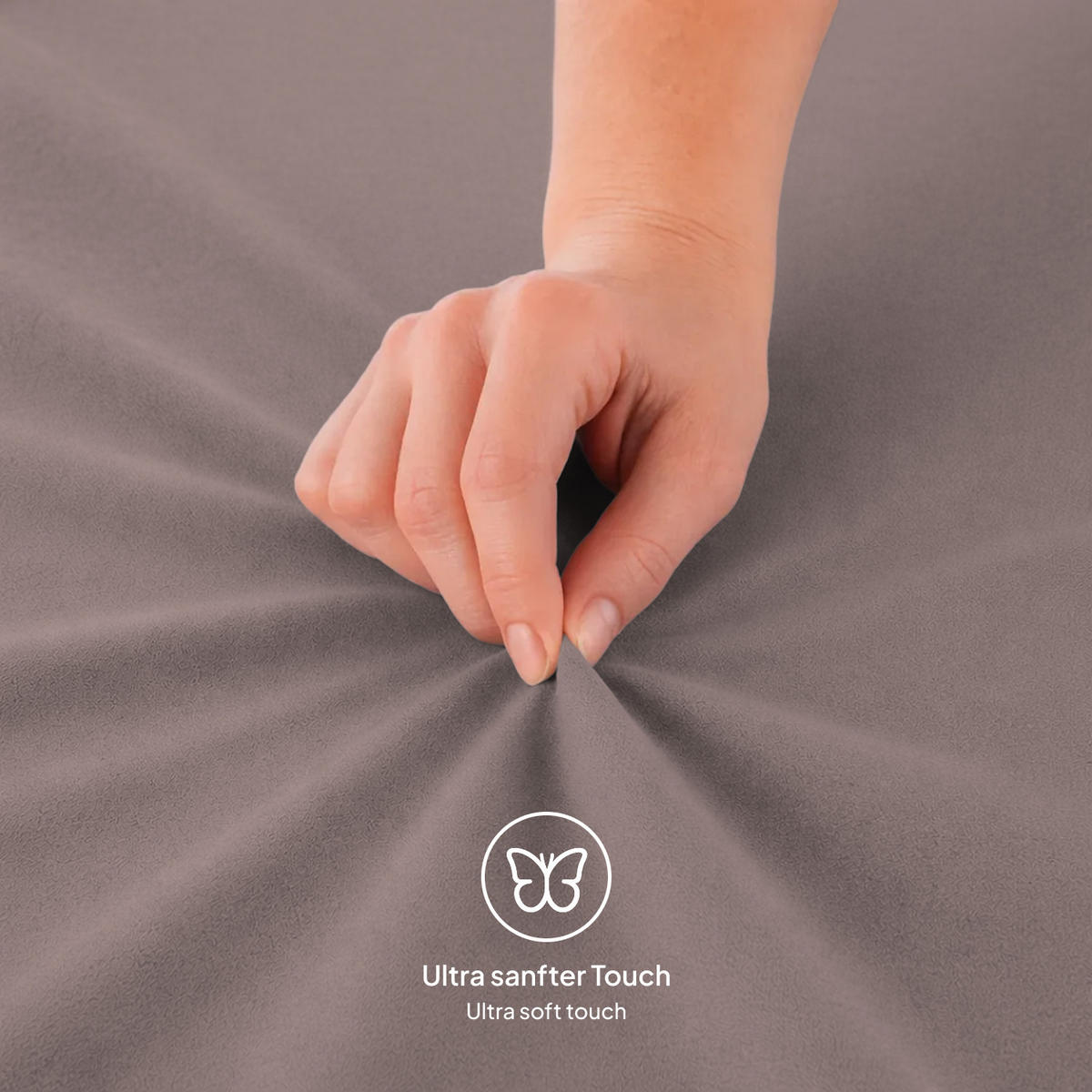 SPANNBETTLAKEN TOPPER 160/210/12 cm Taupe - Taupe, Textil (160/210cm) - AM Qualitätsmatratzen
