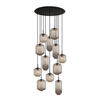 GALERIELEUCHTE Velo 12-flammig Klar Ø 18/20/25cm - Klar/Schwarz, Glas (25/25/27cm) - s.luce