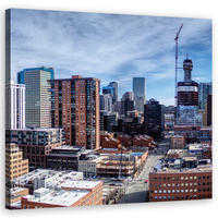 WANDBILD städte und architektur blau - Blau, Textil (50/50cm) - Feeby