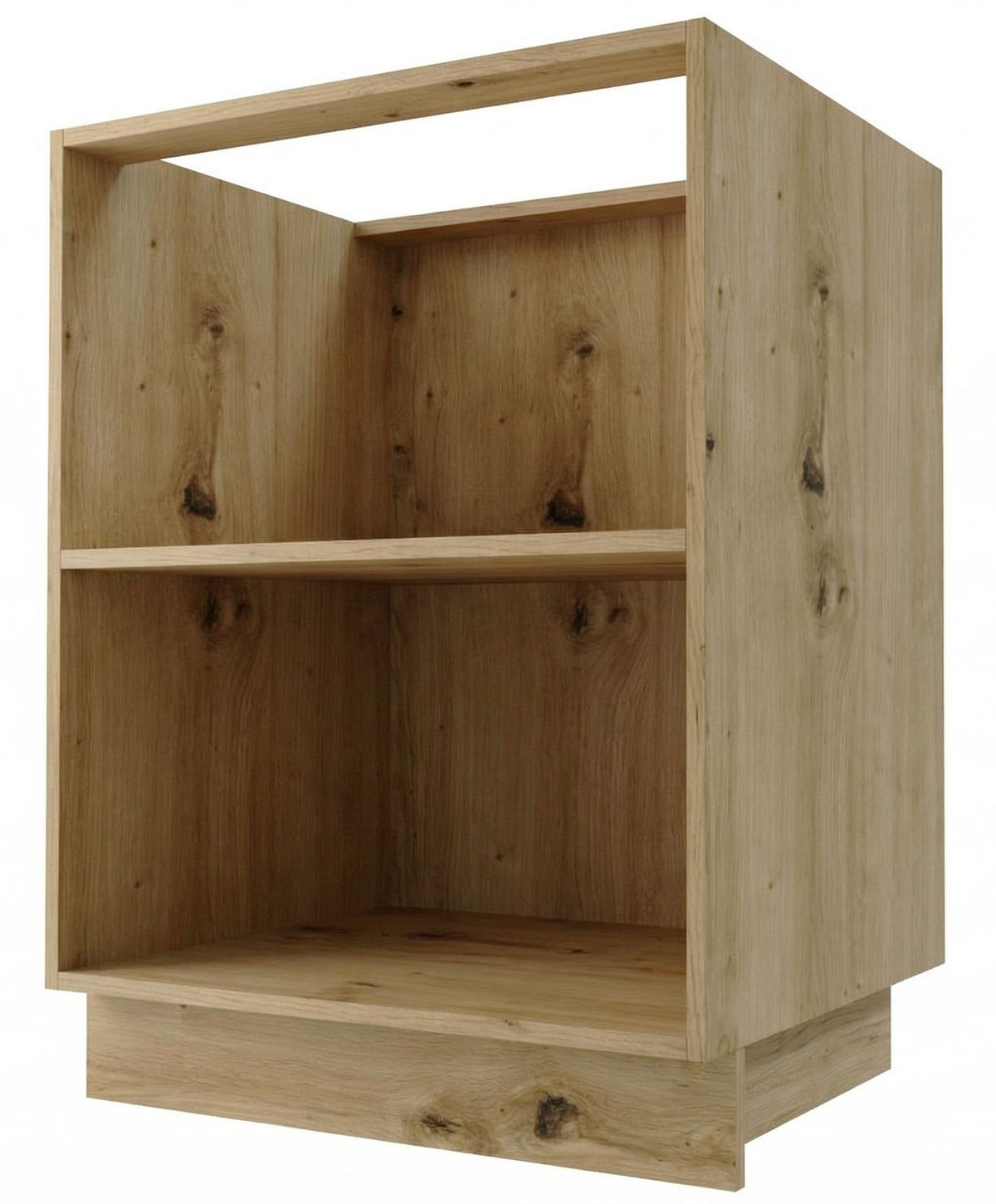 KÜCHENUNTERSCHRANK Kvantum D1D/60 Beige Matt / Eiche Artisan Matt 60 / 50 / 82cm - Beige/Eiche Artisan, Holz/Holzwerkstoff (60/82/50cm) - Feldmann-Wohnen