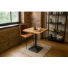BISTROTISCH IRIS - Beige/Schwarz, Holz/Metall (70/70/76cm) - SAM