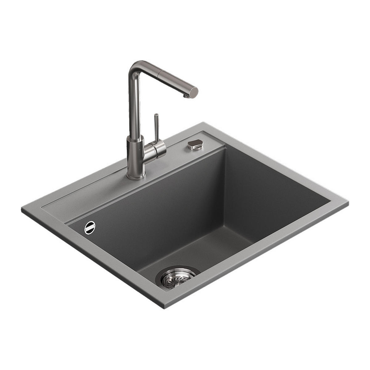 UMYVADLO Paris Šedá 57 x 51 cm - šedá, keramika (57/20/51cm) - Bergstroem